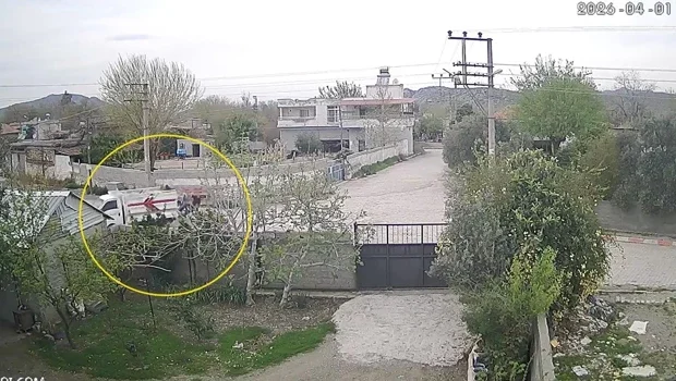 Osmaniye’de motosiklet sürücüsünün hayatını kaybettiği kaza kamerada